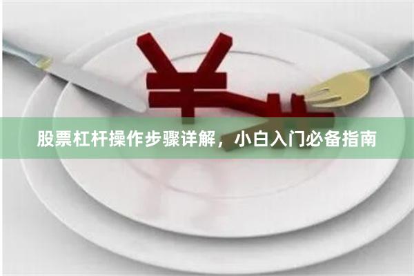 股票杠杆操作步骤详解，小白入门必备指南
